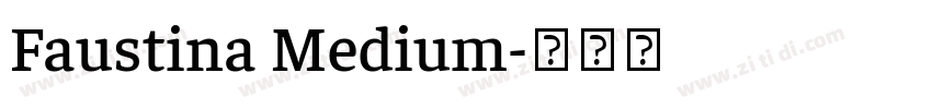 Faustina Medium字体转换